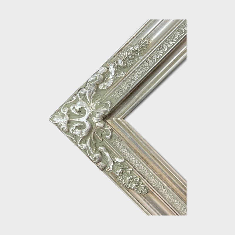 16 x 20 In Stock-Traditional compo XL ornate corners wood frame,Silver Leaf