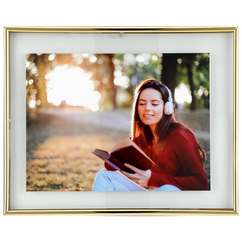 Gold Wall Floating Frame 8×10 Inch Wall Mount Leaning Fits 6×8/5×7/4×6 In