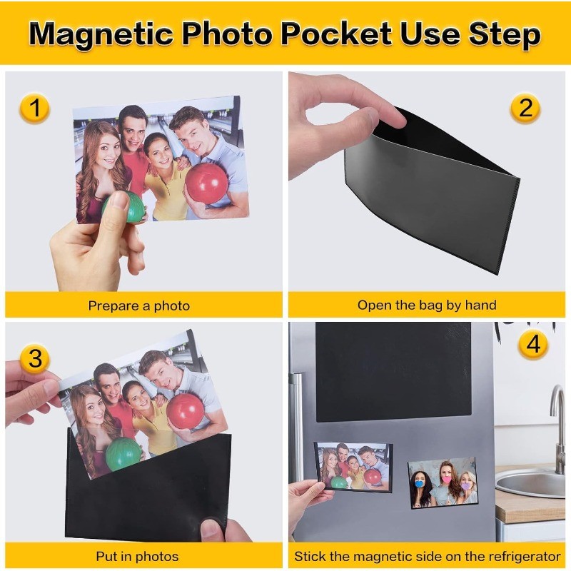 15 Pack Magnetic Picture Frame 4 x 6 Inches Fridge Magnetic Photo Frames gallery