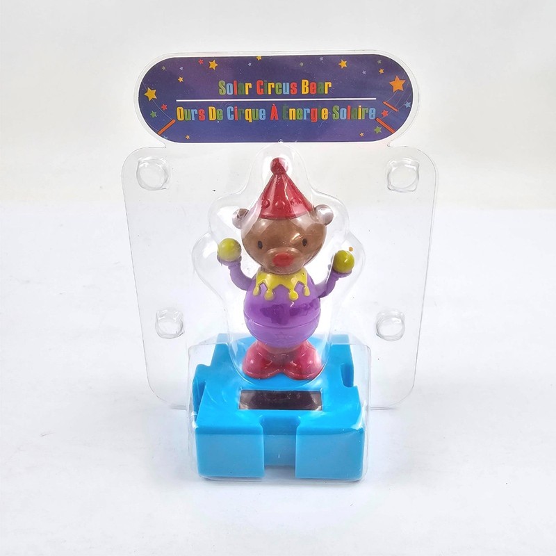 Solar Dancing Circus Connectables Bear Sun Light Powered Bobble Head Toy NEW