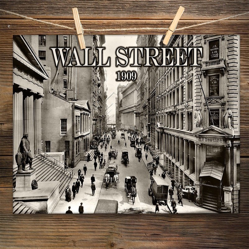Wall Street 1909-11x14 Unframed Art Print - Great Gift for Financial Planners gallery