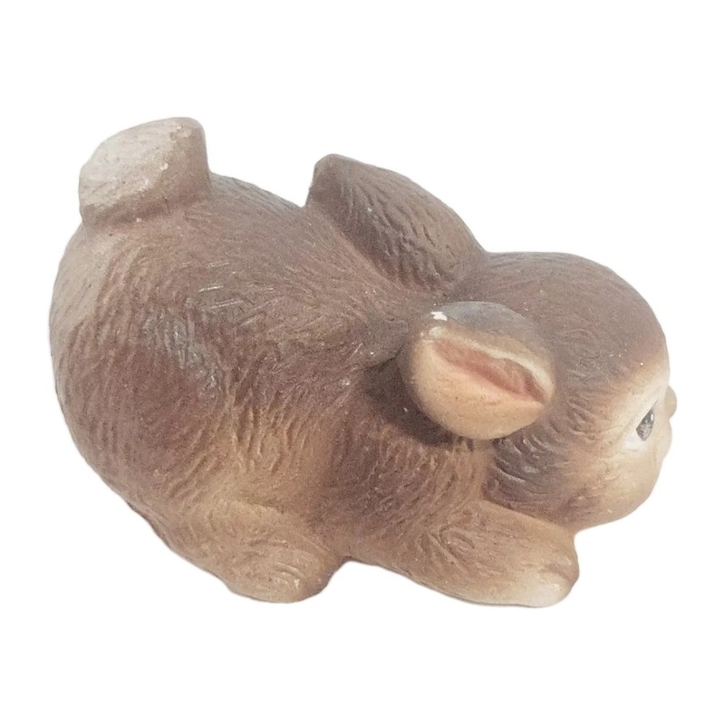 Vintage Lefton 1.5" Tall Ceramic Brown Baby Bunny Figurine gallery