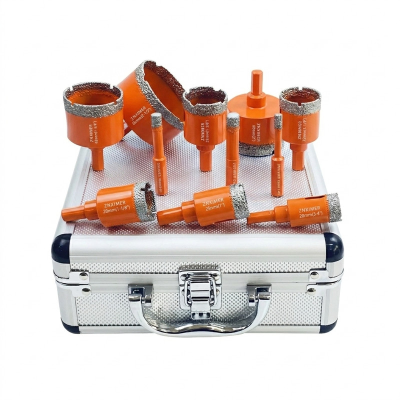 11Pcs Diamond Hole Saw Kit, Tile Hole Saw Kit with 6/8/10/20/25/28/32/35/45/5…