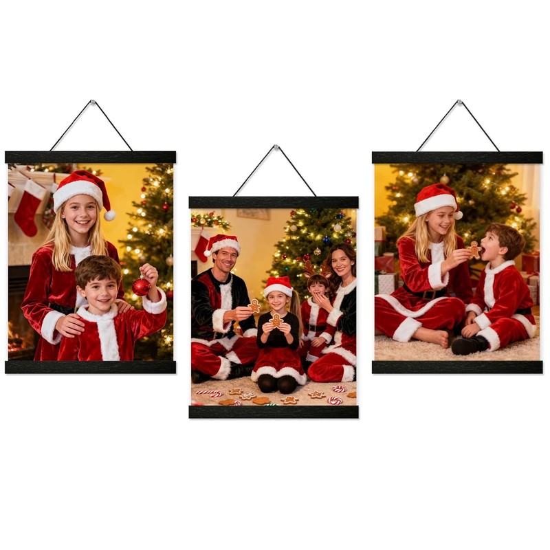 Magnetic Poster Hanger Frame 12 inch Black 12×16 12×18 12×20 12×24 Wood