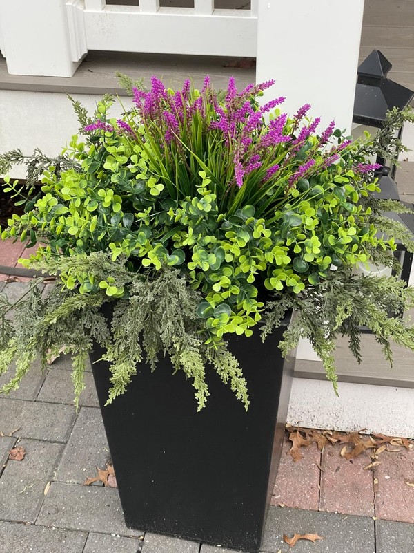 Lnoicy Artificial Greenery Plants Outdoor UV Resistant Fake Plants Boxwood Shrub