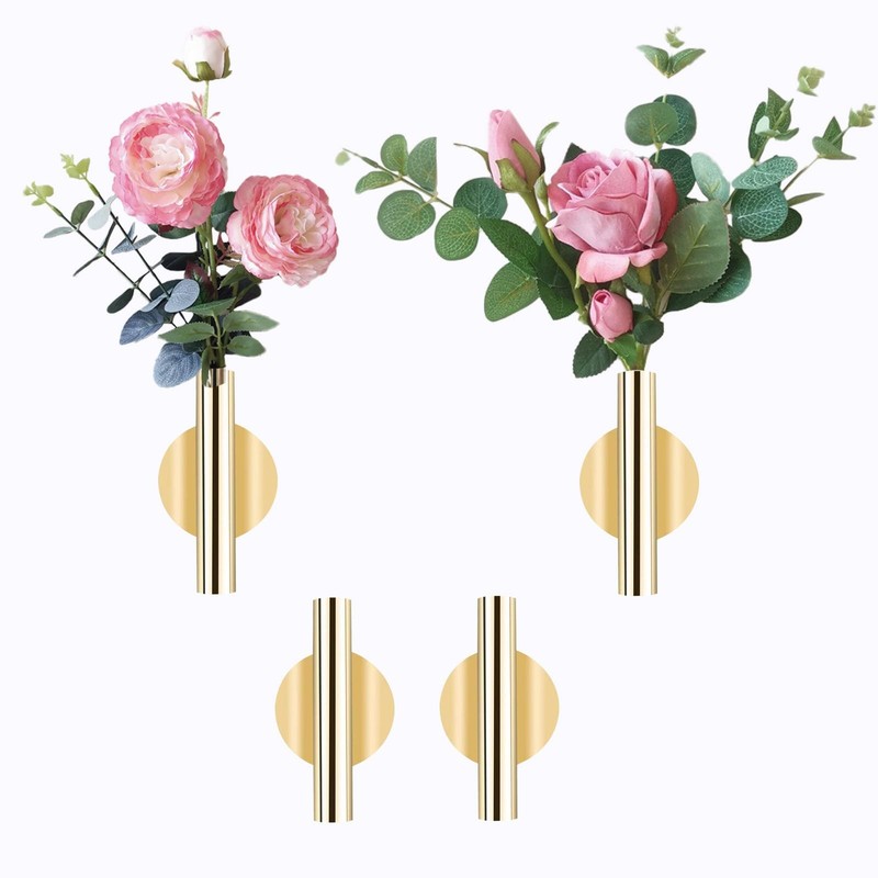 Wall Planters,4 Pcs Wall Mounted Metal Hanging Plant Holder for Indoor Small …