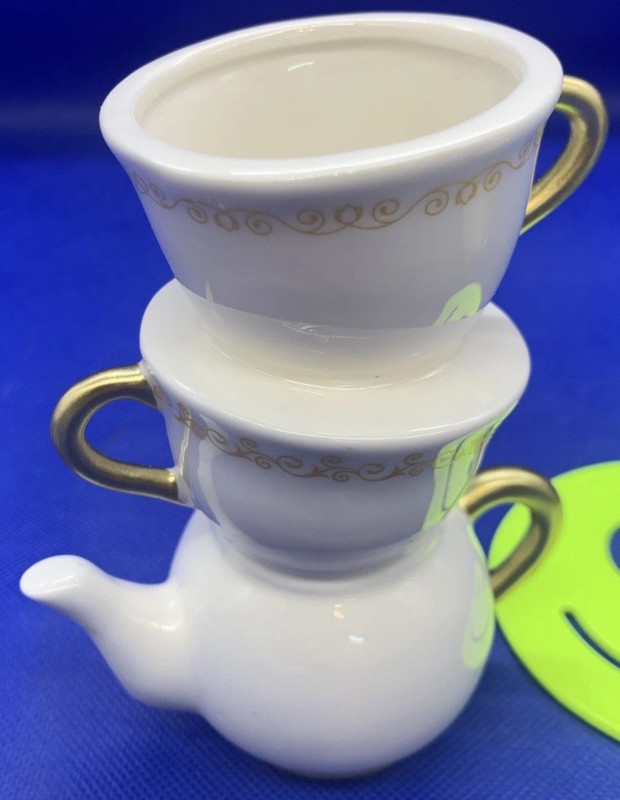 🔥 Tioncy Mini Teacup Bud Vases Antique Vintage Look 5" Wonderland Set Of 2 gallery