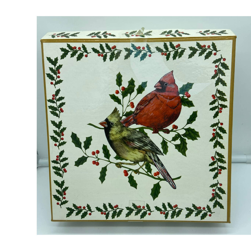 Living Quarters Dessert Plates w/Cardinals