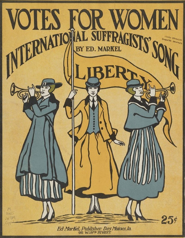 Votes for Women: Womans Suffrage : Liberty Poster : Archival Canvas Art Print
