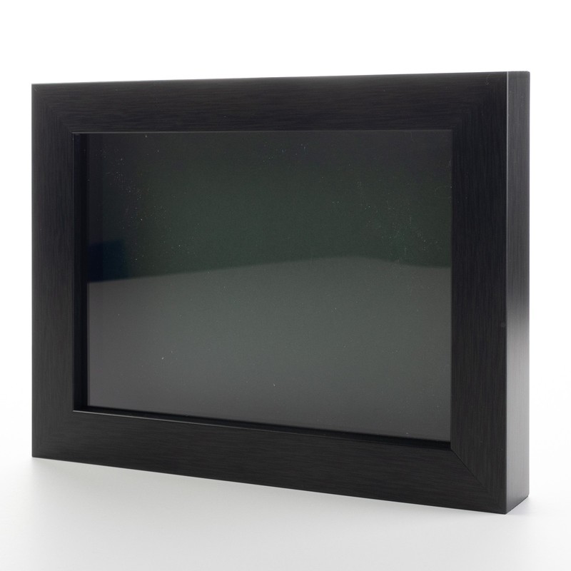 Charcoal 16×28 Wood Shadow Box With Green Acid-Free Backing 5/8 Usable Depth