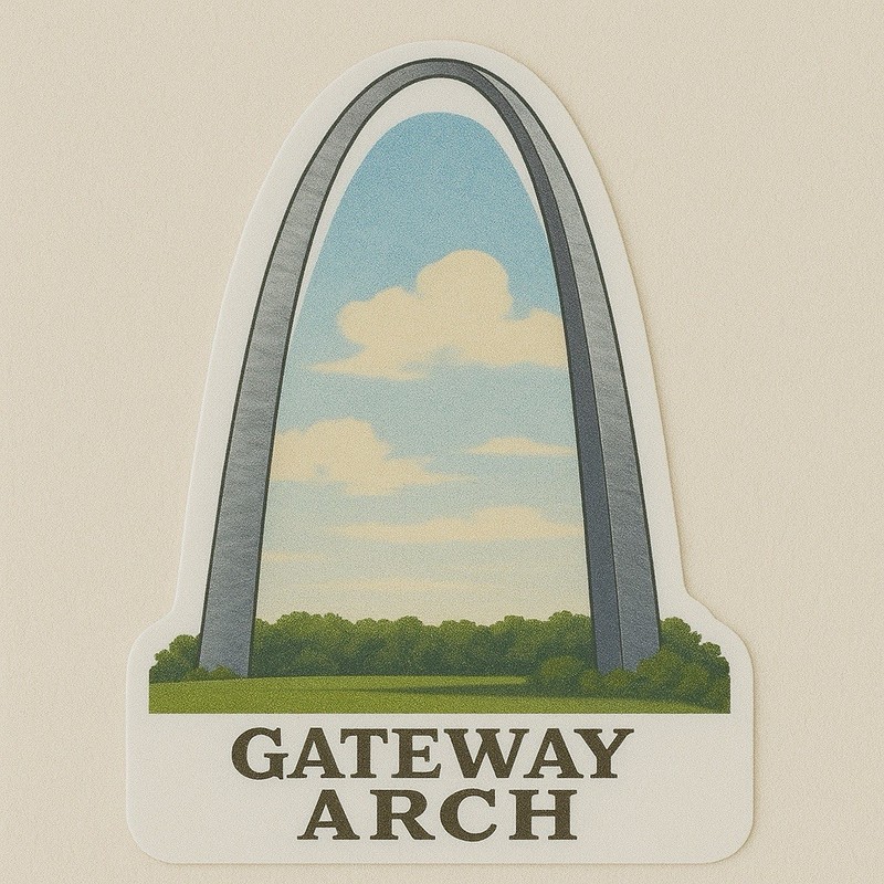 Gateway Arch St Louis Missouri 3” Tall Sticker Monument Memorial Souvenir