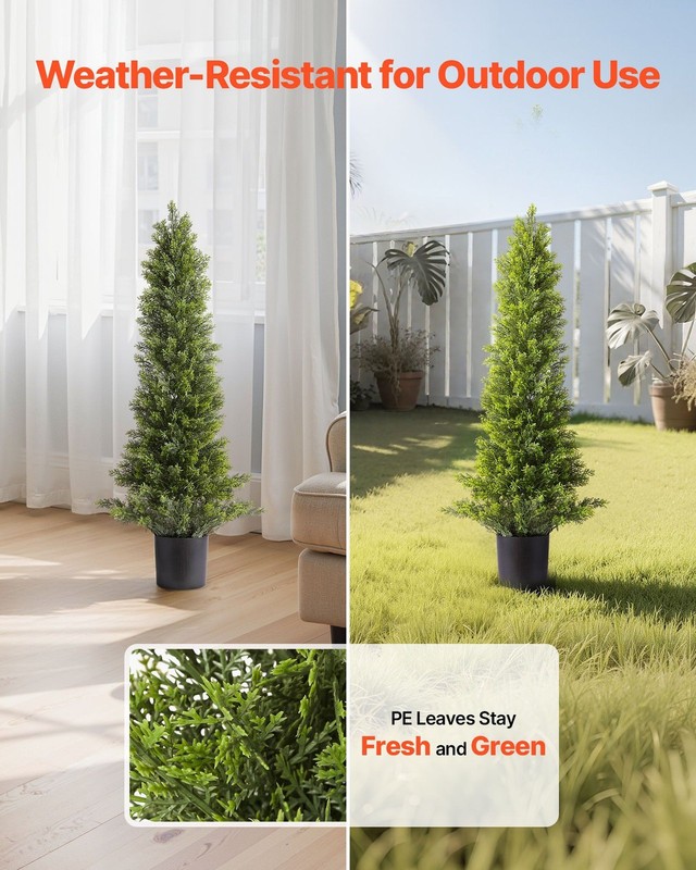 36in Artificial Cedar 2Unit Classic Spiral Shape Modern Home Garden Accent gallery