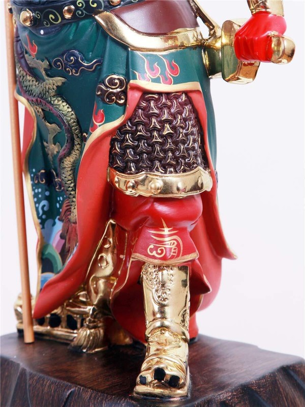 Hand Painting Guan Yu Statue - God of Wealth and Fortune Feng Shui Decor Tr... gallery