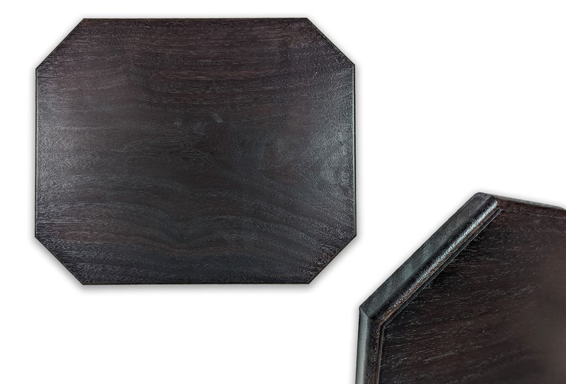 Solid Walnut Plaque, 45° clipped corners, (1″x15″x18″), 0.25″ Roundover edge