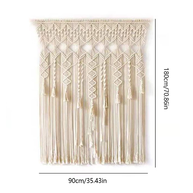 Handmade Macrame Wall Hanging Boho Home Backdrop Door Window Curtain Decor gallery