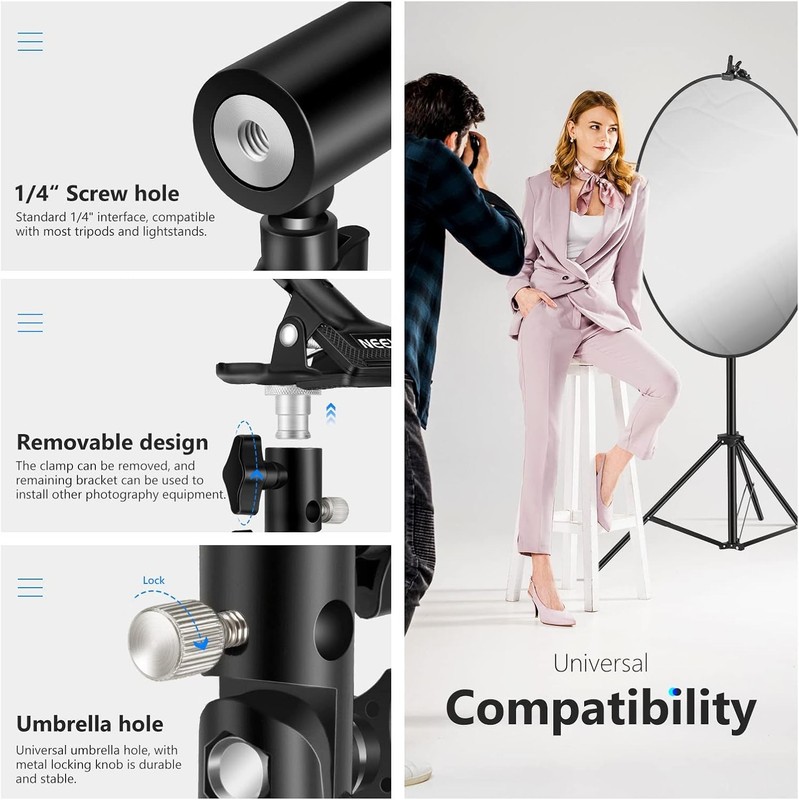 P Studio Heavy Duty Metal Clp Holder with 5/8" Light Stand gallery