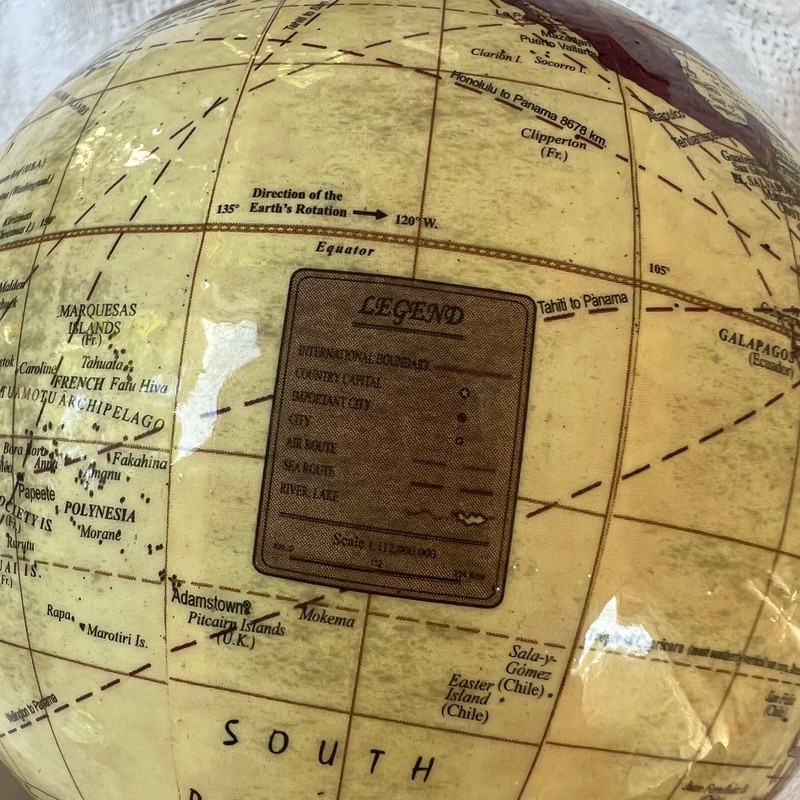 Decorative World Globe Antique Style Map Metal Stand Library Office Desk Decor gallery