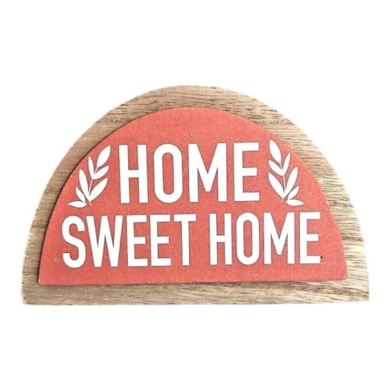 Wood Block Home Sweet Home Tabletop Freestanding Decor Sign 5.75″ x 3.5″ x 0.75″