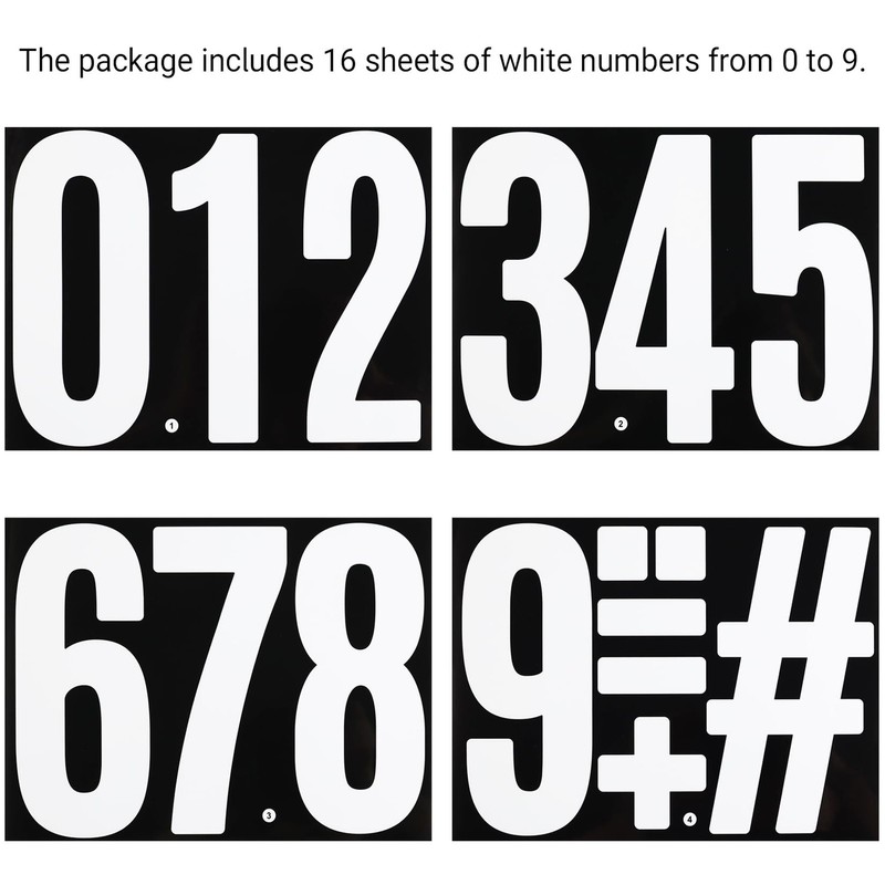 7 Inch Large Number Sticker Decals, 16 Sheets Self-Adhesive Vinyl 0-9 Stickers gallery