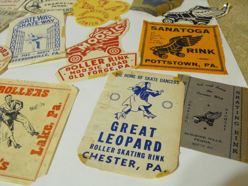 Lot of 30 Vintage Original Roller Skating Rink Decal Stickers ~ Pennsylvania PA gallery