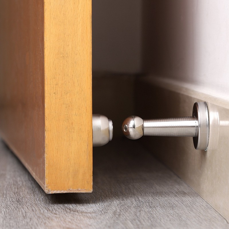 Magnetic Door Stopper Stainless Steel Wall & Floor Mount Holder for Home Office gallery