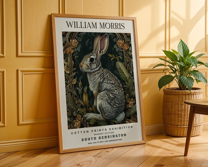 William Morris Cotton Exhibition Animals Wall Art Poster Print WM114_0 gallery