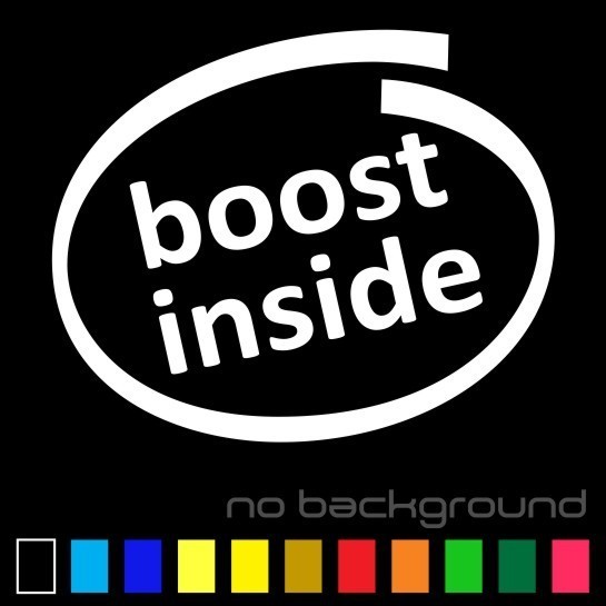 Boost Inside Sticker Vinyl Decal – Euro Racing Drift Car Window Truck Turbo JDM