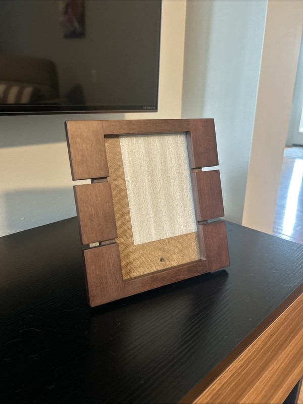 Modern Geometric Organic Picture Frame Bone Wood Inlay, fits 5×7 inch” pictures
