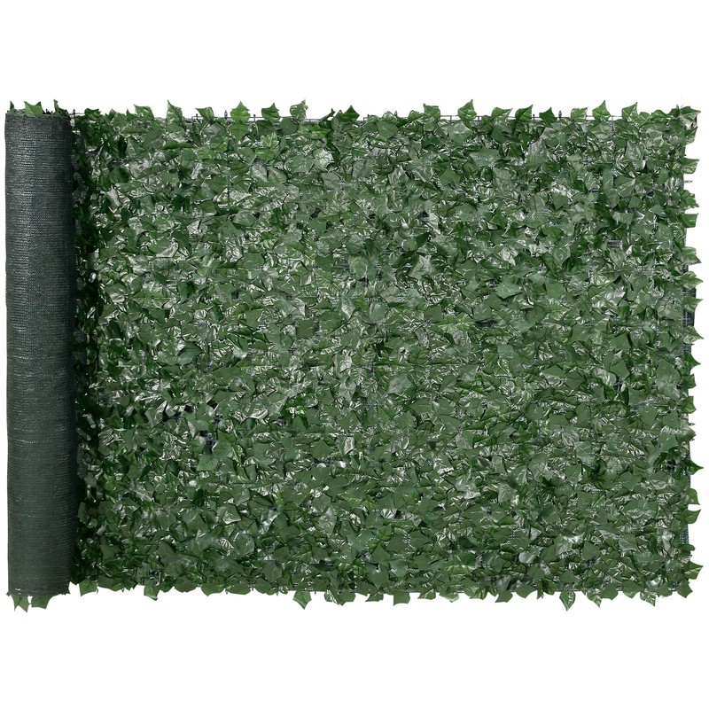 VEVOR 59″x118″ Artificial Faux Ivy Leaf Fence Screen with Mesh Cloth Backing