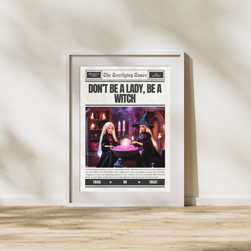halloween printable wall art | halloween barbie decor | digital download