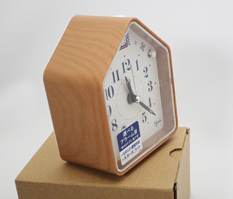 Seiko Clock Alarm Clock Nature Sound Analog Switchable Alarm Pyxis NR453B gallery