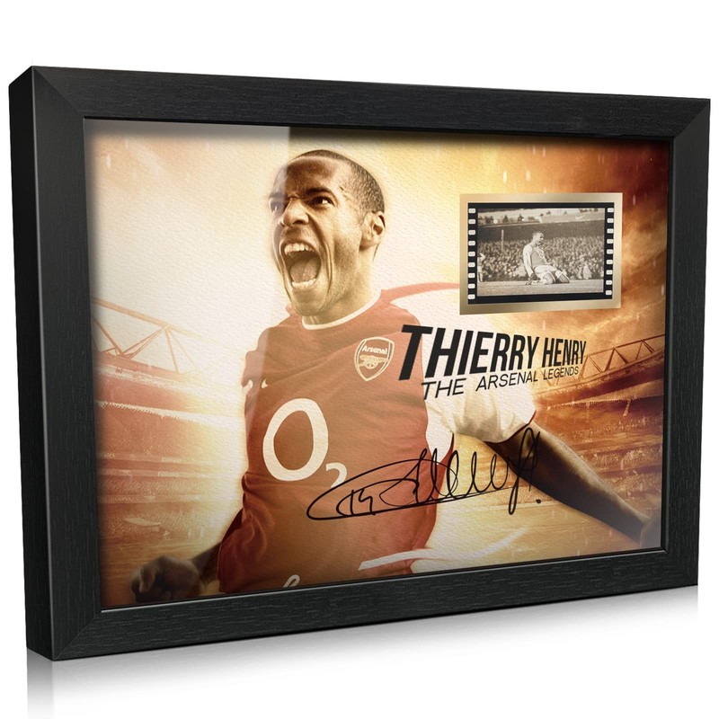 Signed Soccer Thierry Henry Photo Desktop Framed Poster 8×6 Inches,with 1x35m…