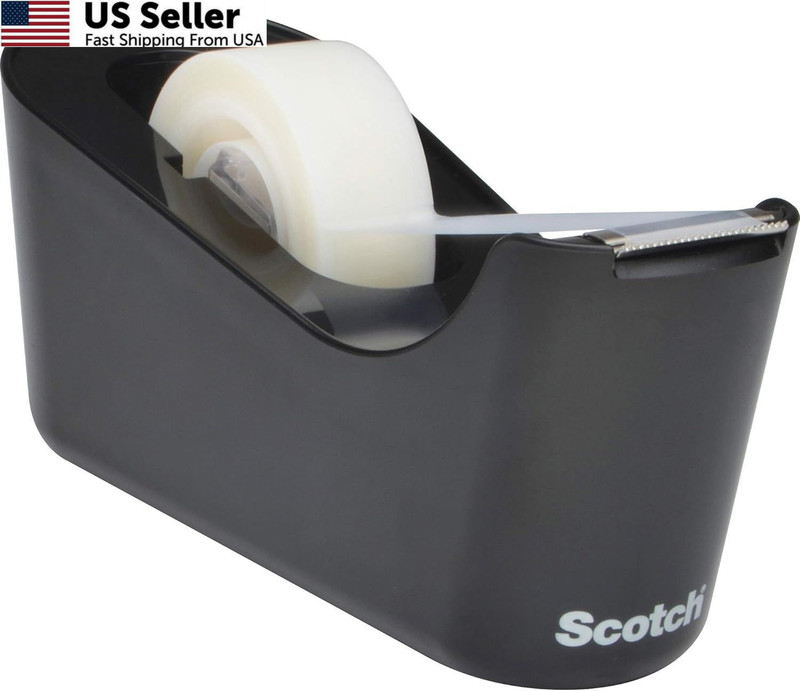 Scotch Desktop Dispenser, Black, No Tape Included, 1 Dispenser/Pack Black