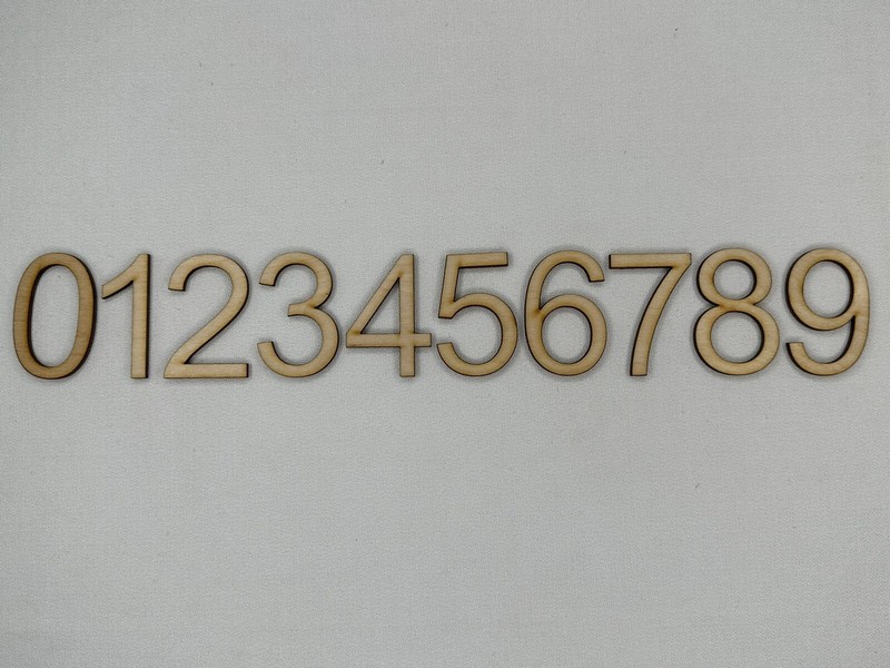 Laser Cut Unfinished Wood Letters or Numbers Arial Font Craft Cutout gallery