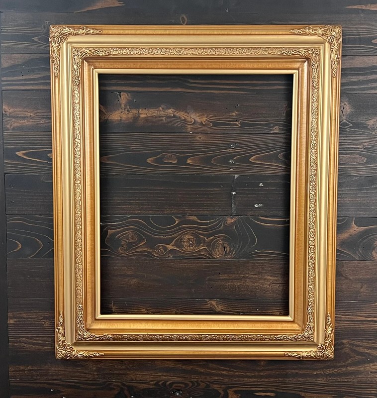 16 x 20 In stock ready to ship, Classic compo ornate wood frame, light gold gallery