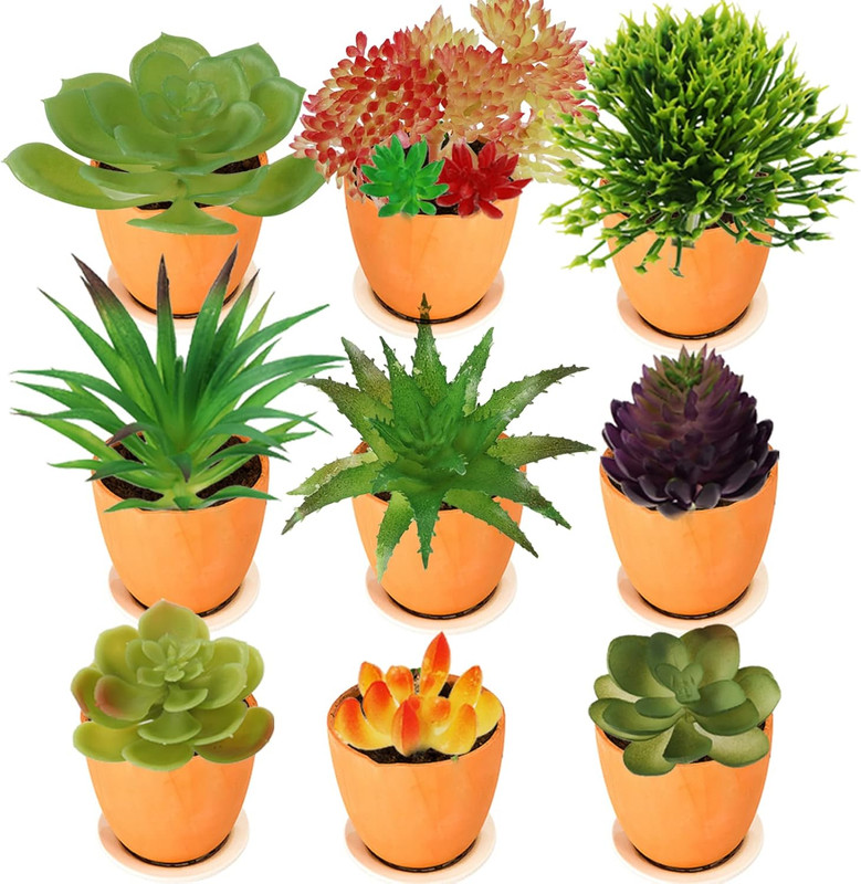 Artificial Succulents Plants, 16pcs Colorful Fake Succulents, Mini Artificial Su gallery