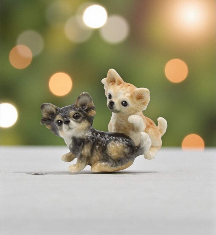 Ceramic Chihuahua Dog Salt And Pepper Shaker Set, Home Décor, Gift for Her, Gift