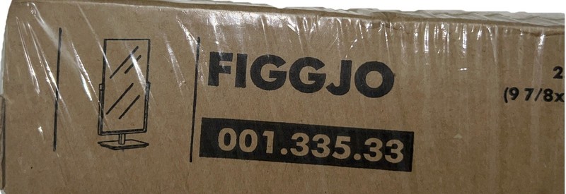 Ikea FIGGJO Dressing Table Mirror Swing BLACK Vanity 25x46cm 9 7/8x18 1/8” New gallery