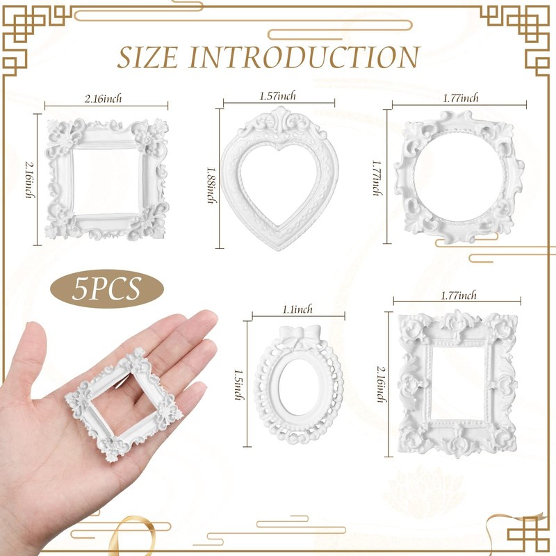 Vintage Resin Picture Frame Antique Photo Resin Frame Mini Resin Jewelry Disp... gallery