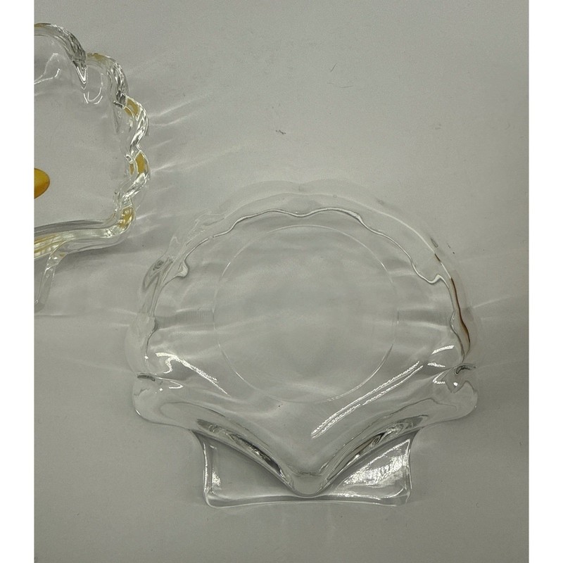 VTG Castlebleu by Coppercraft Guild Glass Shell Dish Trinket Dish Made in Japan gallery