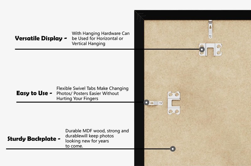 PEALSN 9x12 Picture Frame, Display Pictures 6 x 8 with Mat or 9 x 12 Without ... gallery