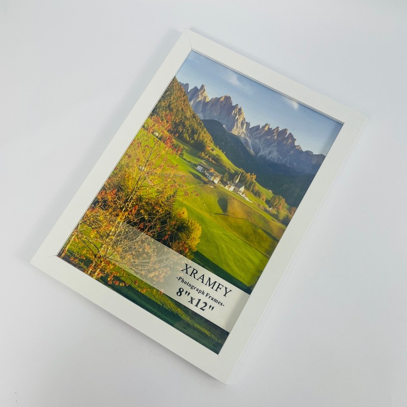 XRAMFY 8"x12" Simple White Photograph Frame, Rectangular Wall Photo Frame gallery