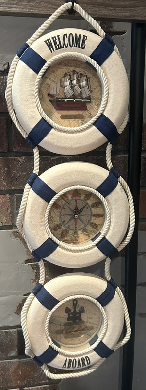 Welcome Aboard “Life Preserver” Wall Hanging NWO Box Boat Ship Ocean Decor