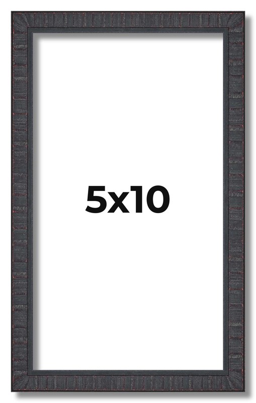 5×10 In Rustic Brown Real Wood Picture Frame Width 0.75 inches | Interior Frame