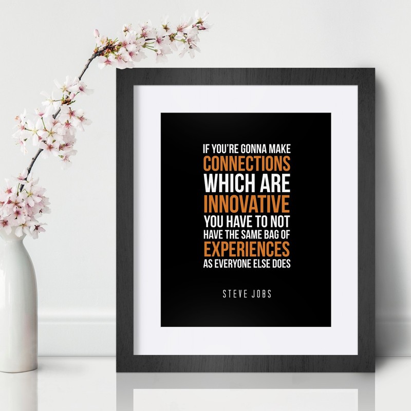 Steve Jobs Inspirational Wall Art Print Motivational Quote Poster Decor Gift him