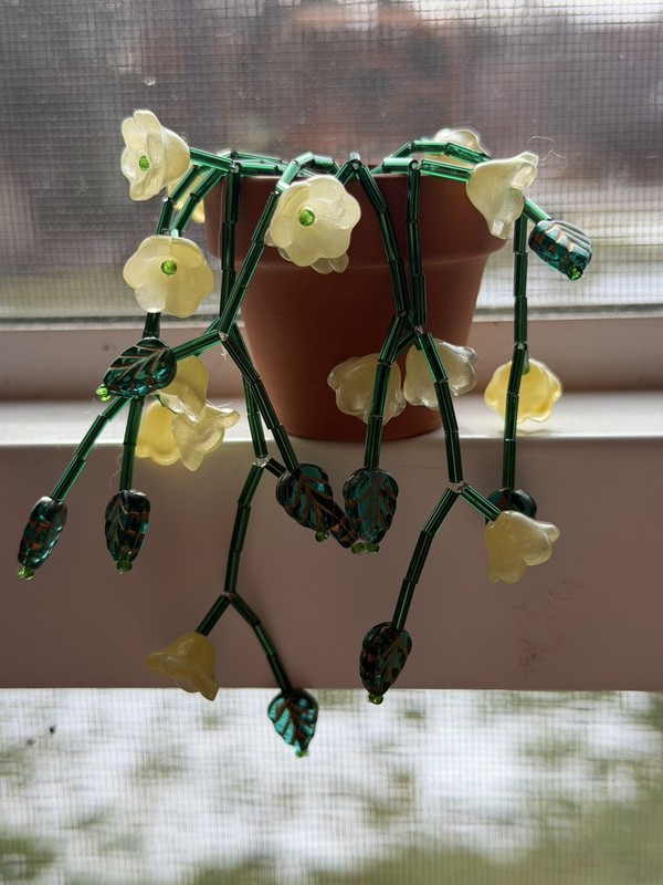 Forever Beaded Plant Shelf Sitter Magnet Handmade