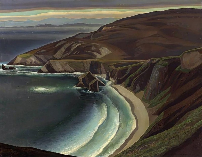 The Irish Sea Coast Donegal by Rockwell Kent – 1926 Ireland Coastal Landscape