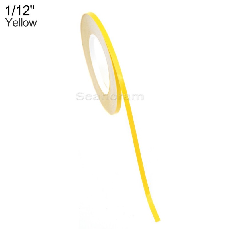 1/12″ 2mm Yellow DIY Home Shop Pinstriping Pin Stripe Line Decal Vinyl Sticker