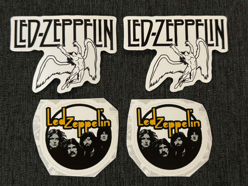 Lot of (4) LED ZEPPELIN 1 7/8″ to 3″ Band STICKERS FAST! FREE SHIP Page Plant