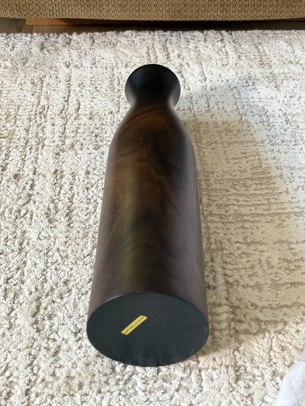 Made in Thailand Uniquewise Brown Wood Modern Vase 16" tall gallery
